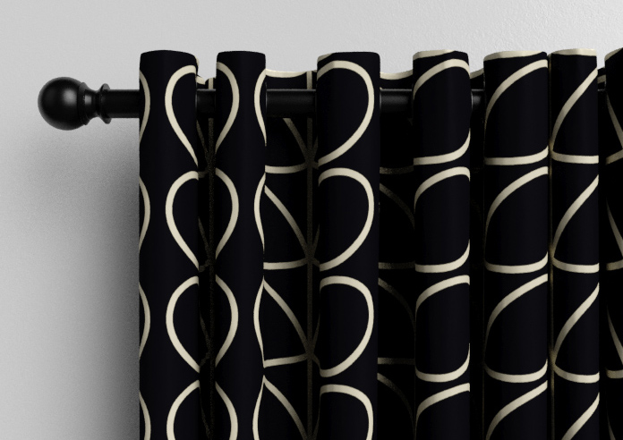 Orla Kiely Jumbo Linear Stem, Liquorice - Made to Measure Curtains - Image 12